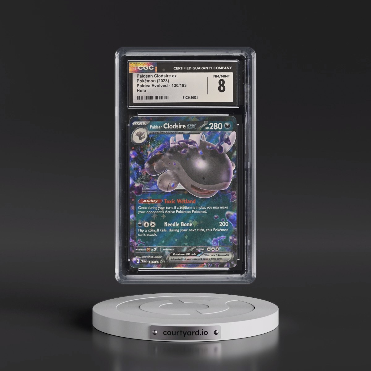 2023 Paldea Evolved - PAL EN #130/193 Paldean Clodsire ex - Holo (CGC 8 NM-MT)