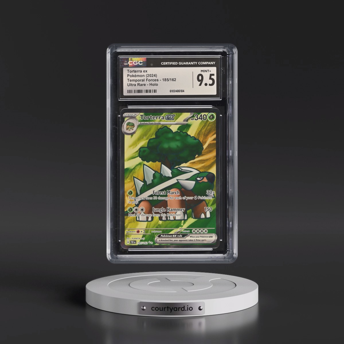 2024 Pokémon Tef EN-Temporal Forces #185 Torterra EX - Holo Ultra Rare (CGC 9.5 MINT+)