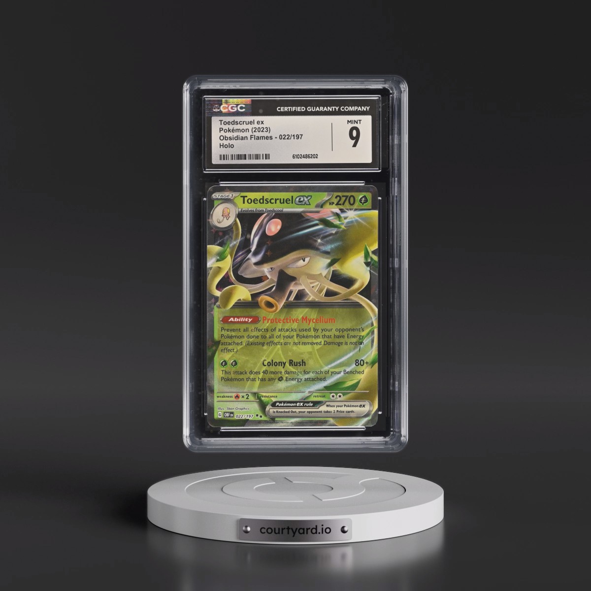2023 Obsidian Flames - OBF EN #022/197 Toedscruel ex - Holo (CGC 9 MINT)