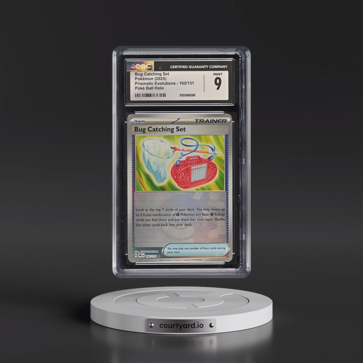 2024 Prismatic Evolutions - PRE EN #102/131 Bug Catching Set - Poké Ball Holo (CGC 9 MINT)