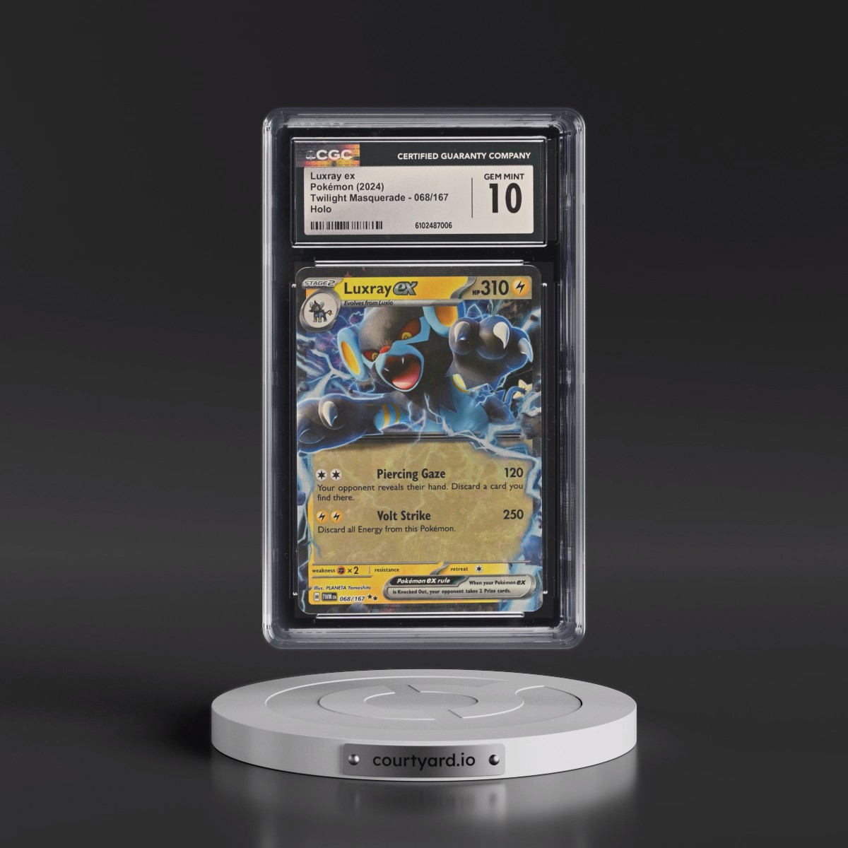 2024 Twilight Masquerade - TWM EN #068/167 Luxray ex - Holo (CGC 10 GEM MINT)
