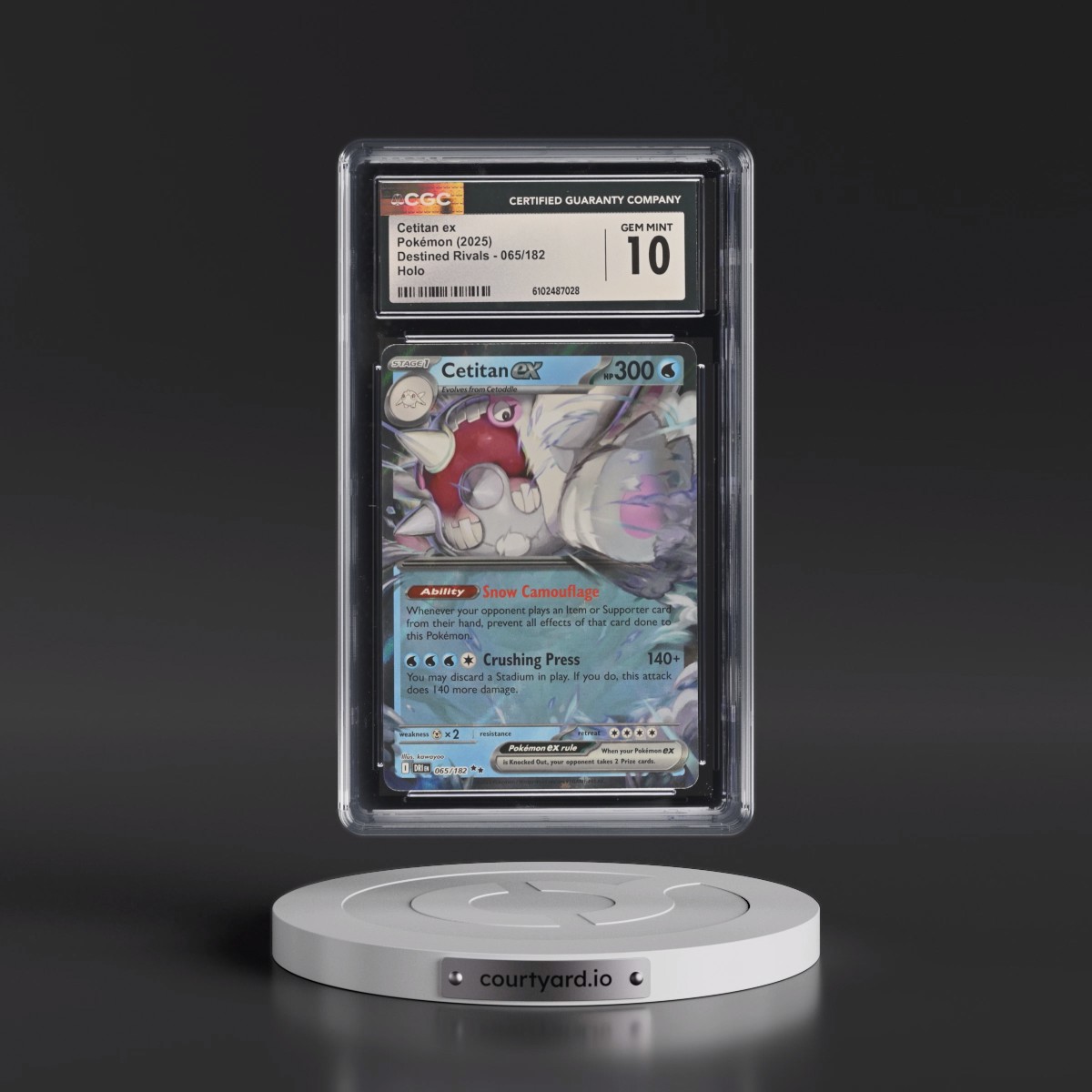 2025 Destined Rivals - DRI EN #065/182 Cetitan ex - Holo (CGC 10 GEM MINT)
