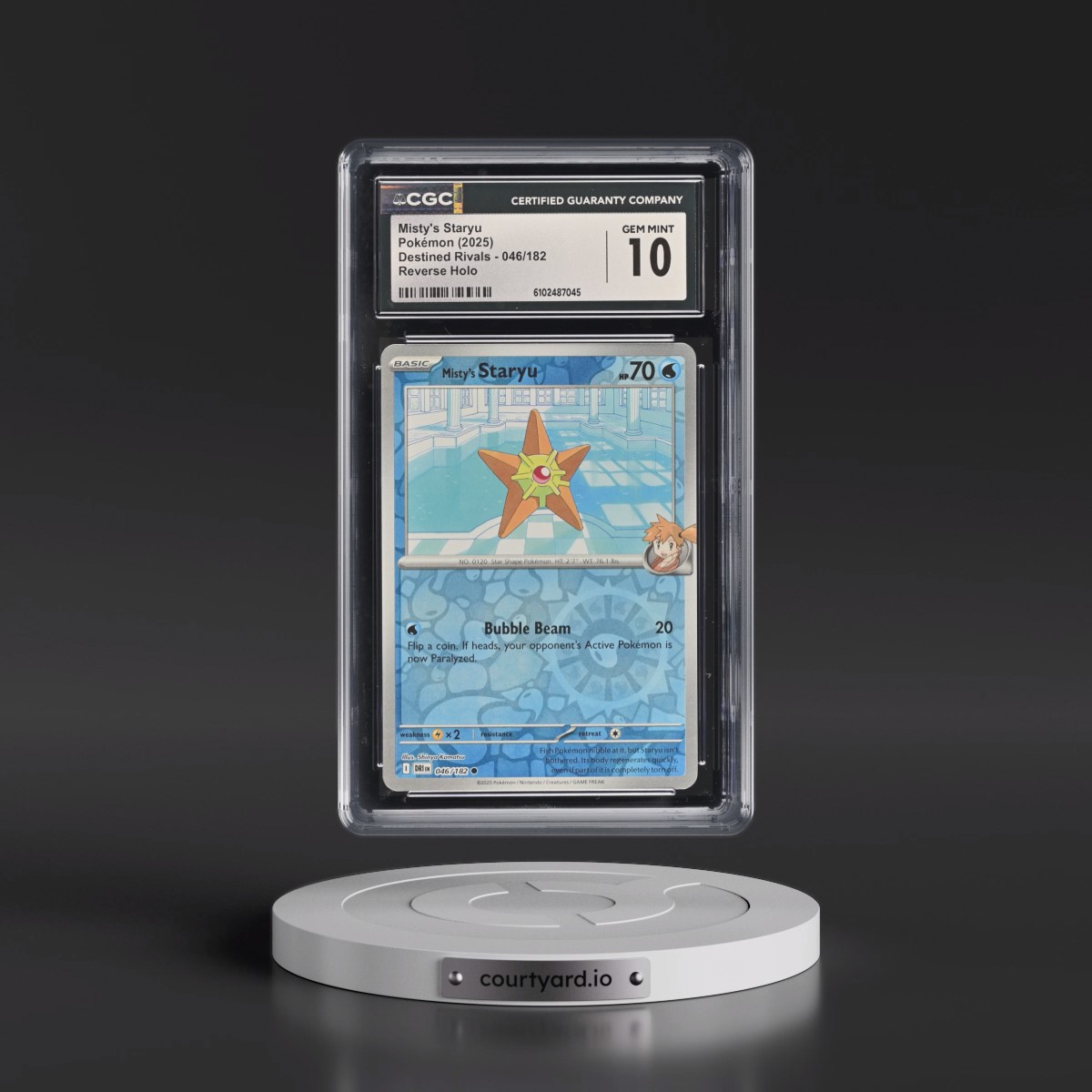 2025 Destined Rivals - DRI EN #046/182 Misty's Staryu - Reverse Holo (CGC 10 GEM MINT)