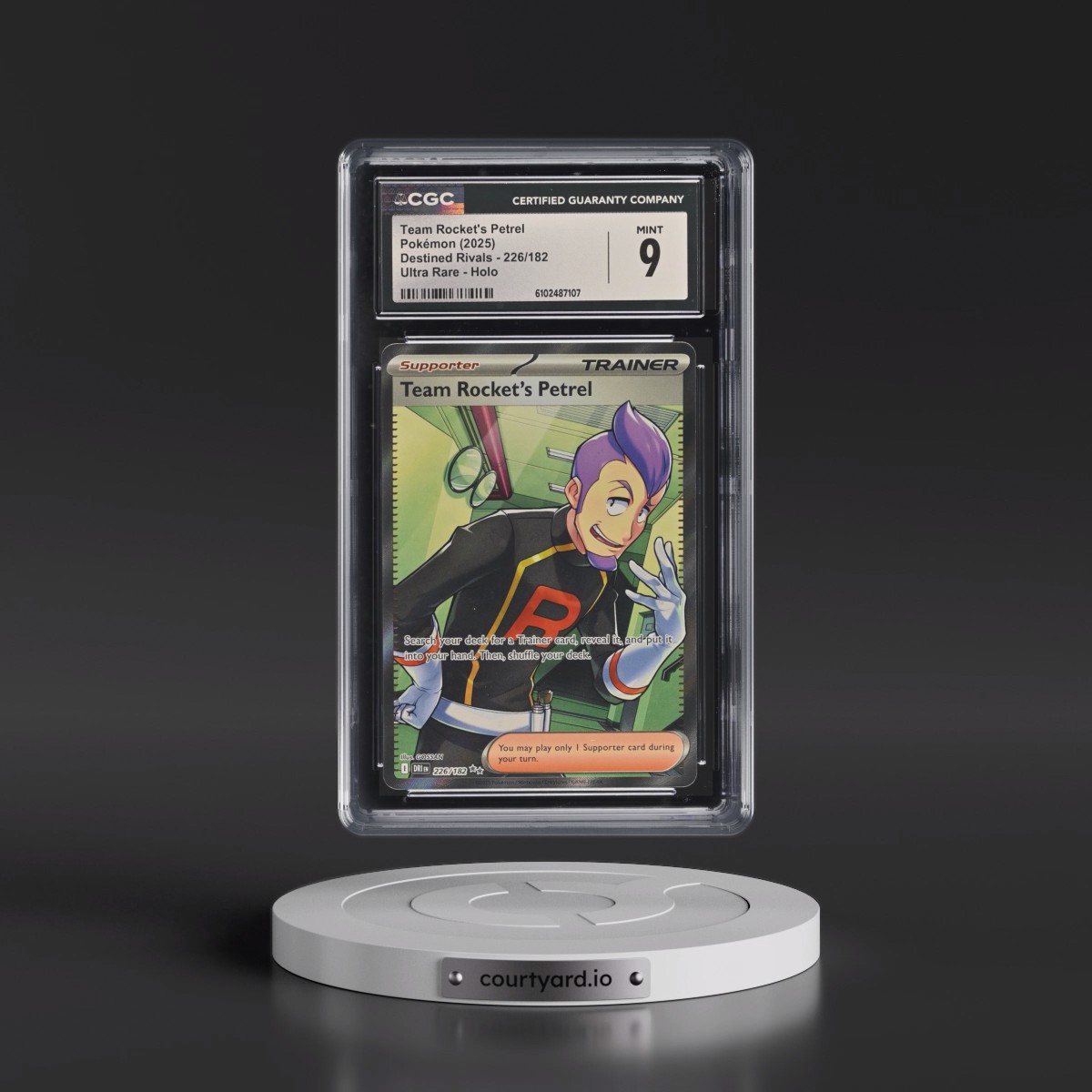 2025 Destined Rivals - DRI EN #226/182 Team Rocket's Petrel - Ultra Rare Holo (CGC 9 MINT)