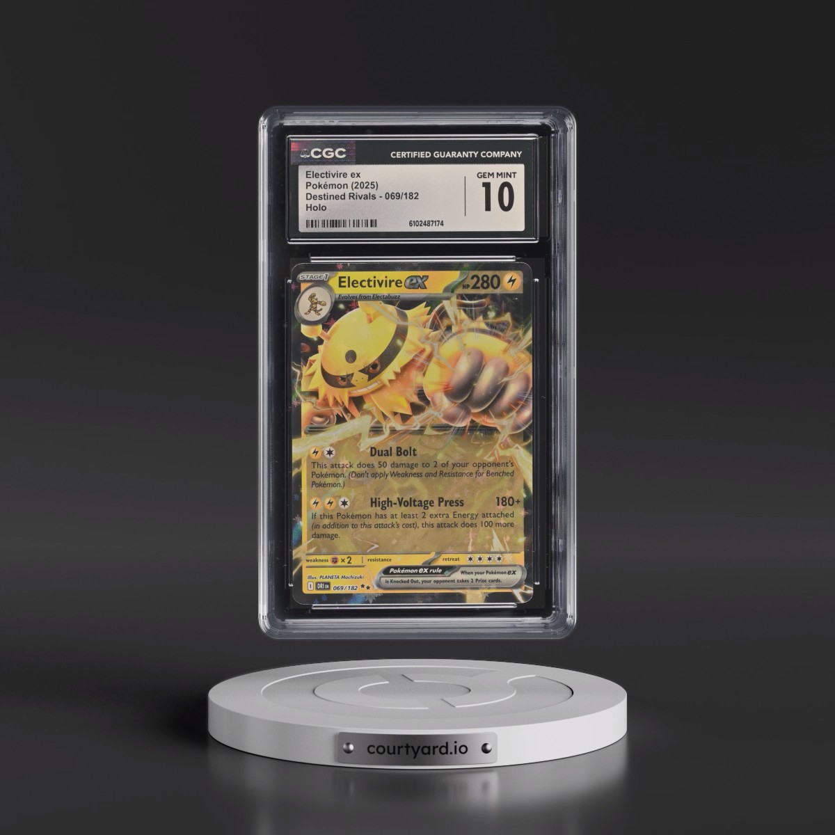 2025 Destined Rivals - DRI EN #069/182 Electivire ex - Holo (CGC 10 GEM MINT)