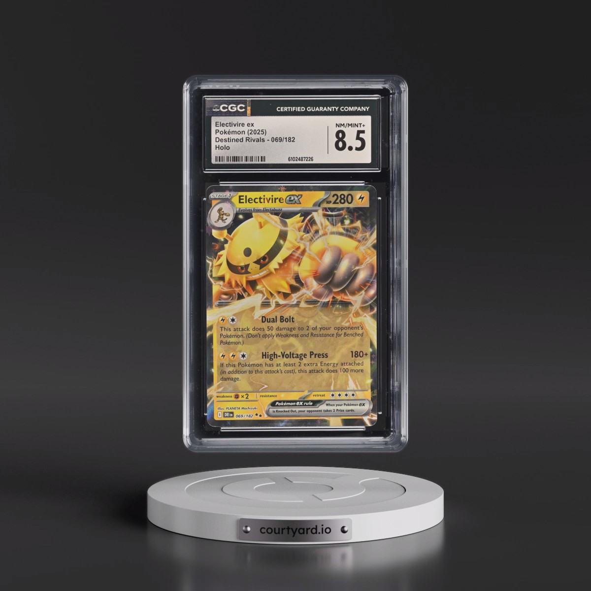 2025 Destined Rivals - DRI EN #069/182 Electivire ex - Holo (CGC 8.5 NM-MT+)