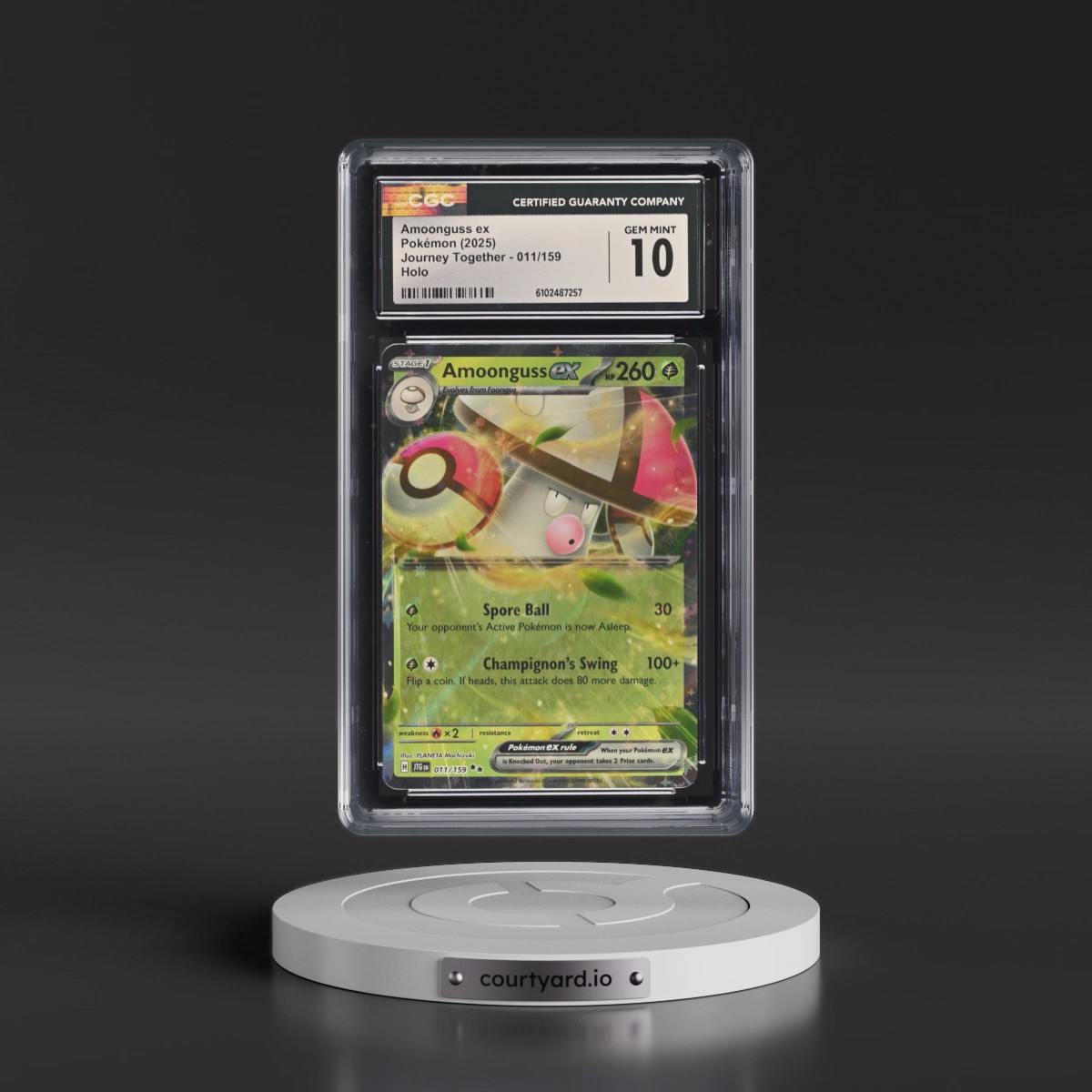 2025 Journey Together - JTG EN #011/159 Amoonguss ex - Holo (CGC 10 GEM MINT)