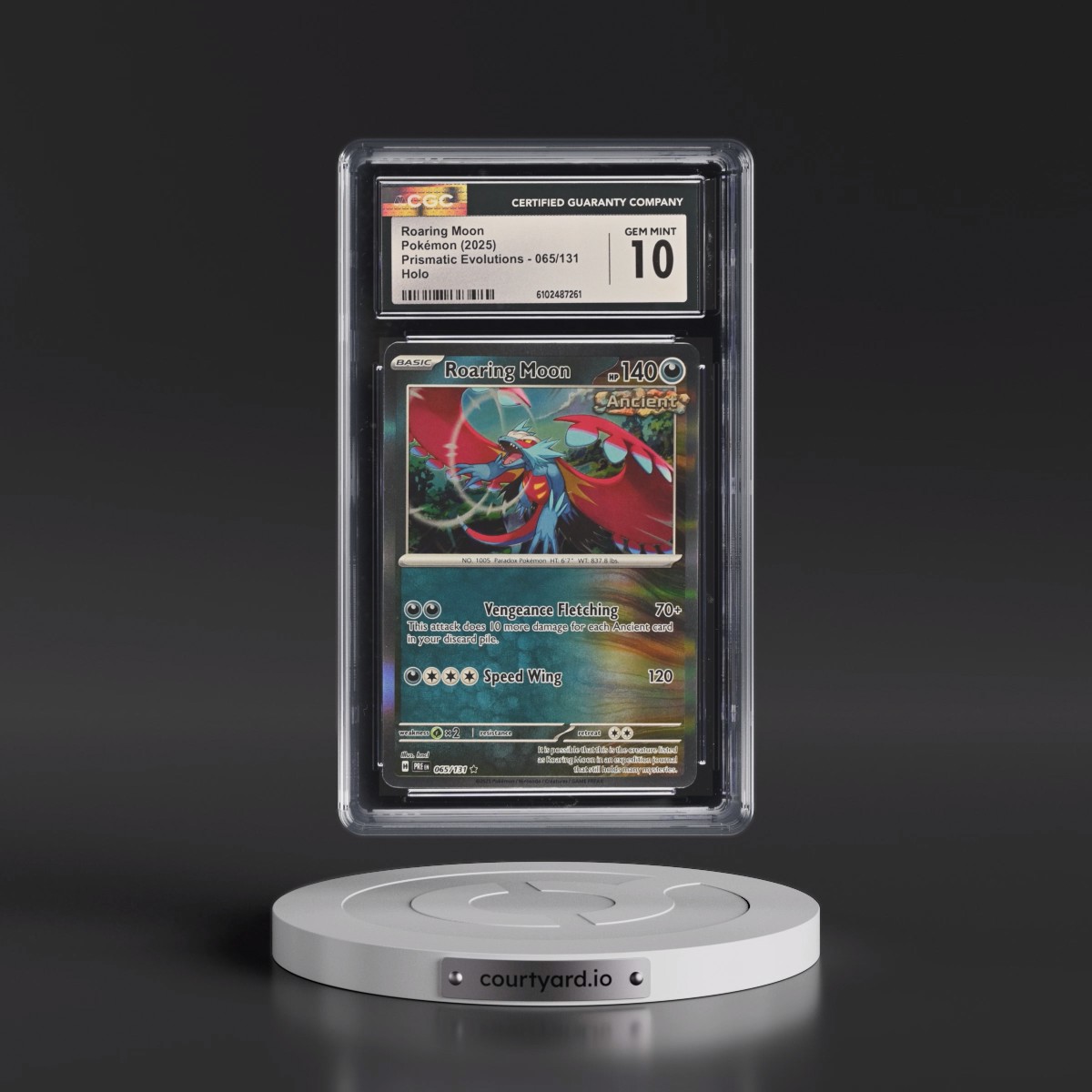 2024 Prismatic Evolutions - PRE EN #065/131 Roaring Moon - Holo (CGC 10 GEM MINT)