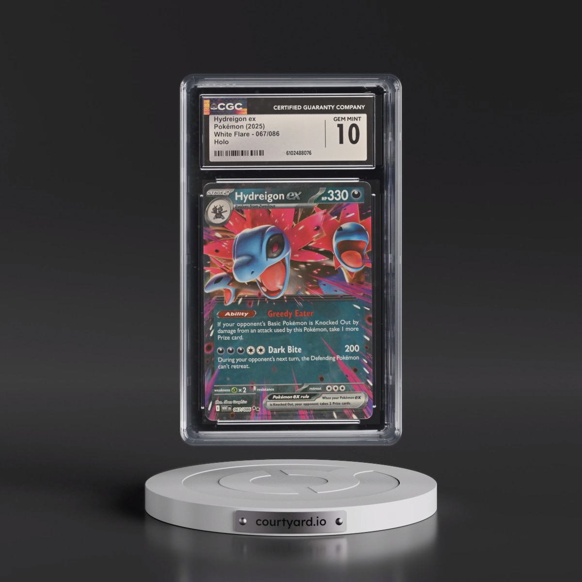 2025 White Flare - WHT EN #067/086 Hydreigon ex - Holo (CGC 10 GEM MINT)