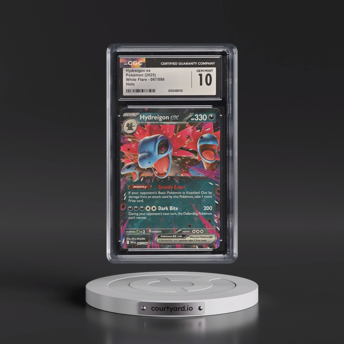 2025 White Flare - WHT EN #067/086 Hydreigon ex - Holo (CGC 10 GEM MINT)