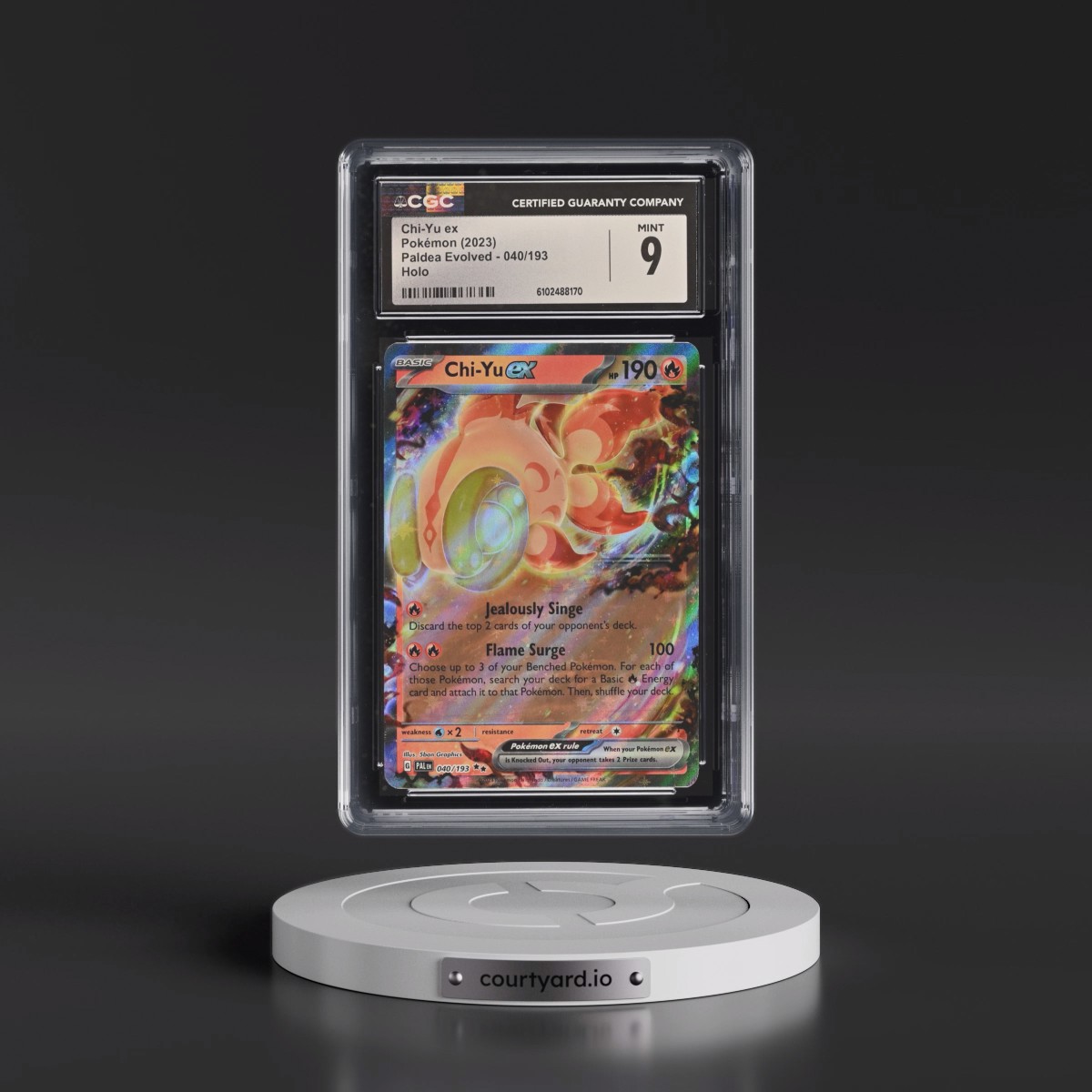 2023 Paldea Evolved - PAL EN #040/193 Chi-Yu ex - Holo (CGC 9 MINT)