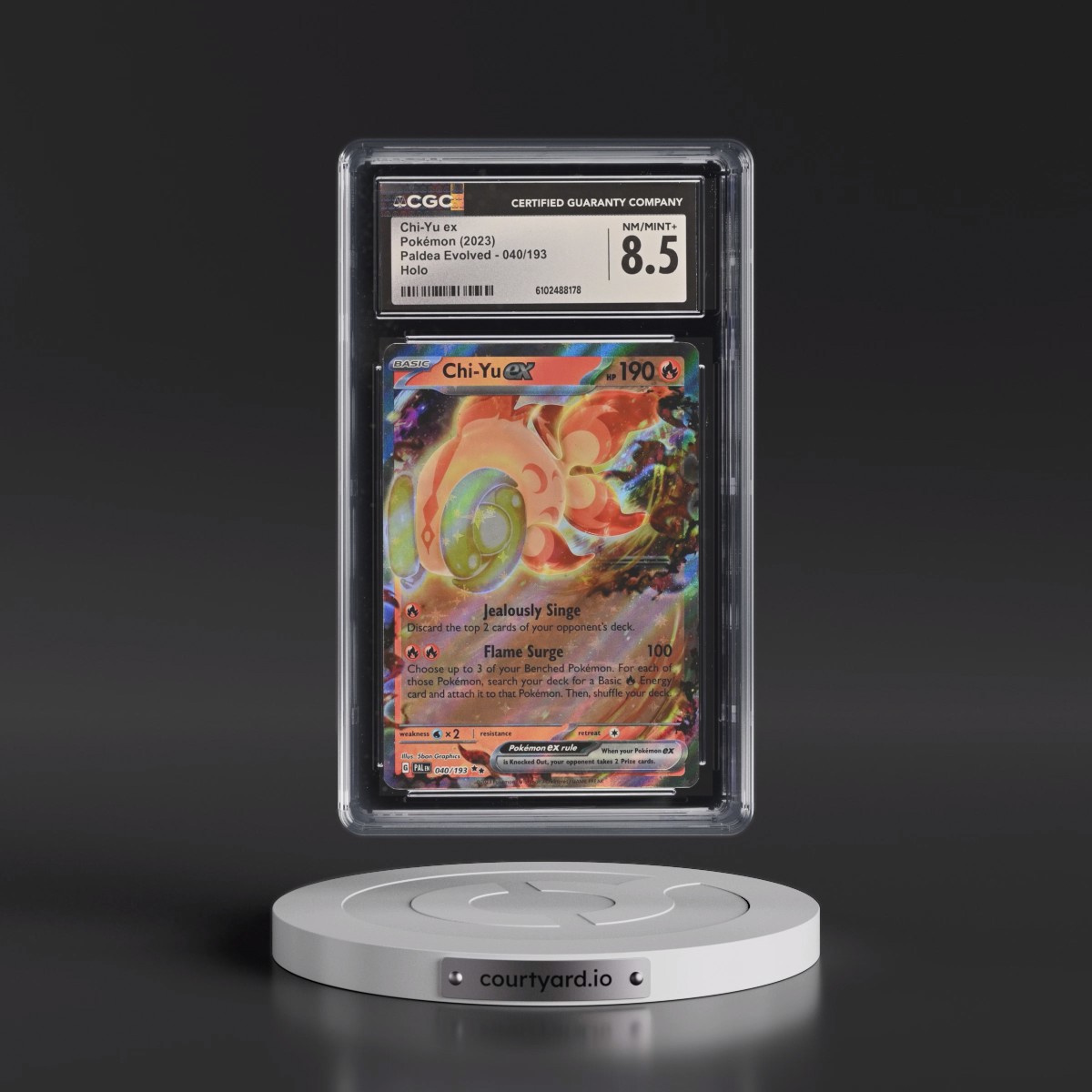 2023 Paldea Evolved - PAL EN #040/193 Chi-Yu ex - Holo (CGC 8.5 NM-MT+)