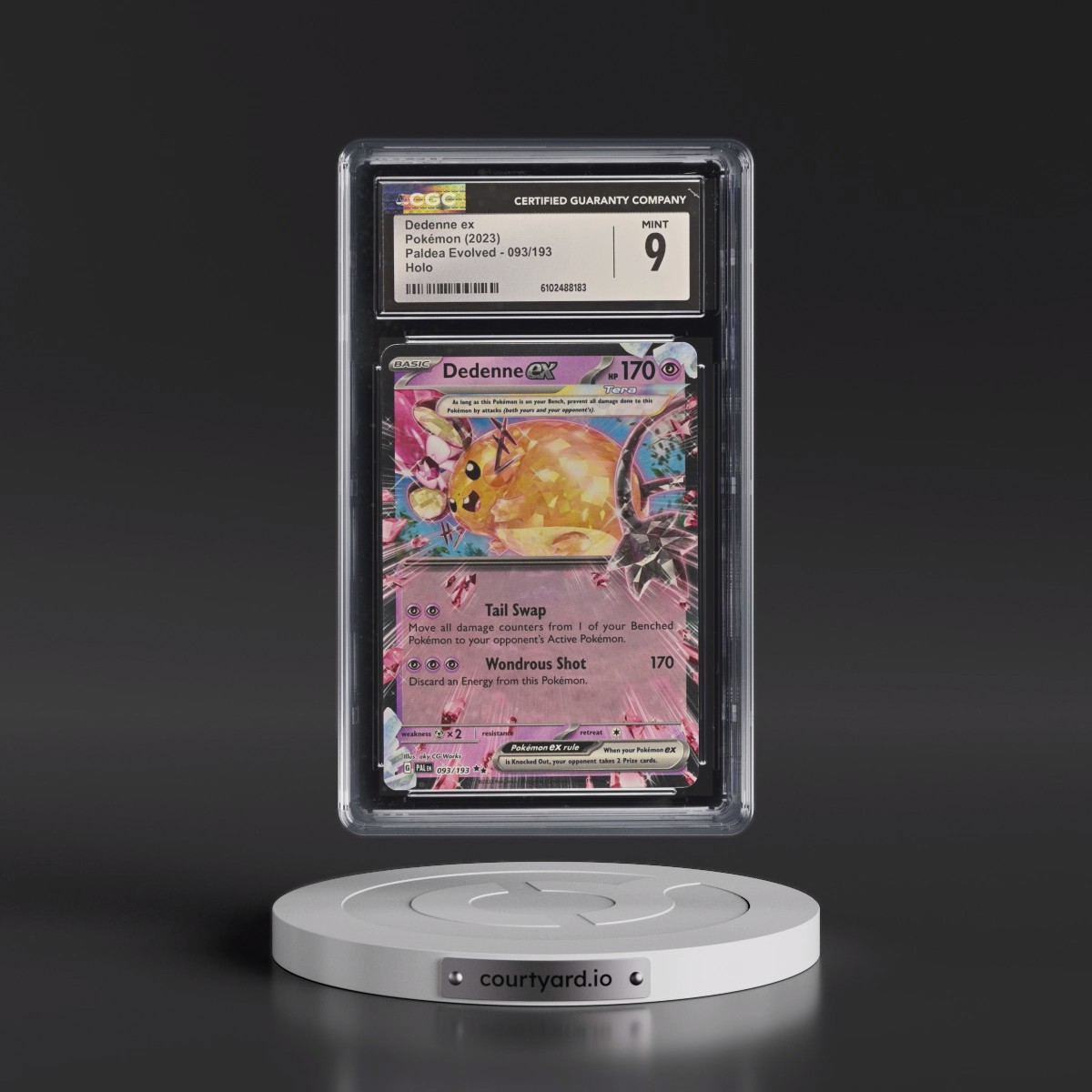 2023 Paldea Evolved - PAL EN #093/193 Dedenne ex - Holo (CGC 9 MINT)