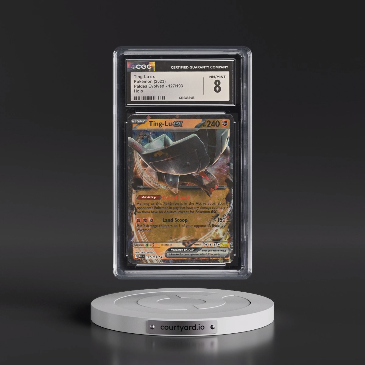 2023 Paldea Evolved - PAL EN #127/193 Ting-Lu ex - Holo (CGC 8 NM-MT)