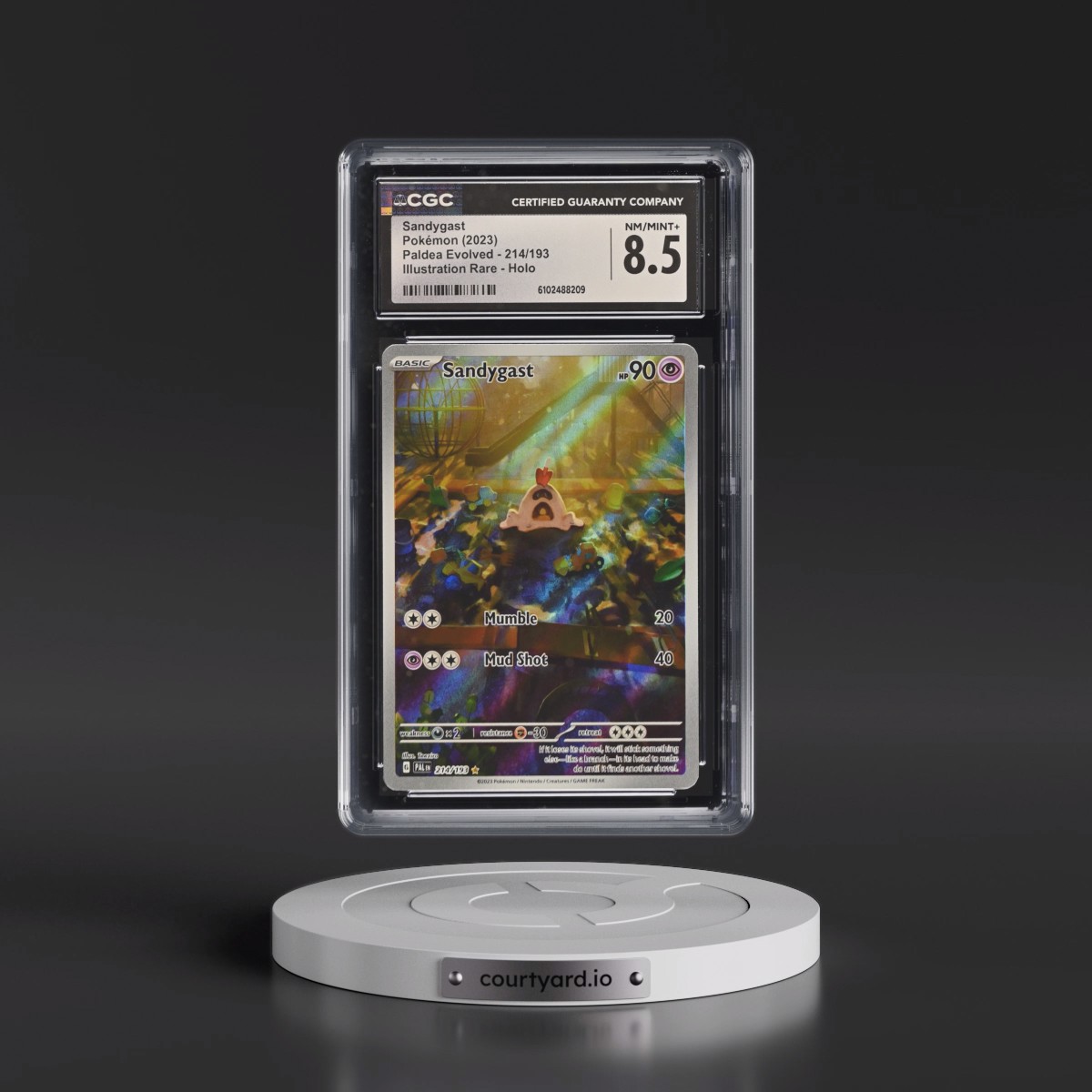 2023 Paldea Evolved - PAL EN #214/193 Sandygast - Illustration Rare Holo (CGC 8.5 NM-MT+)