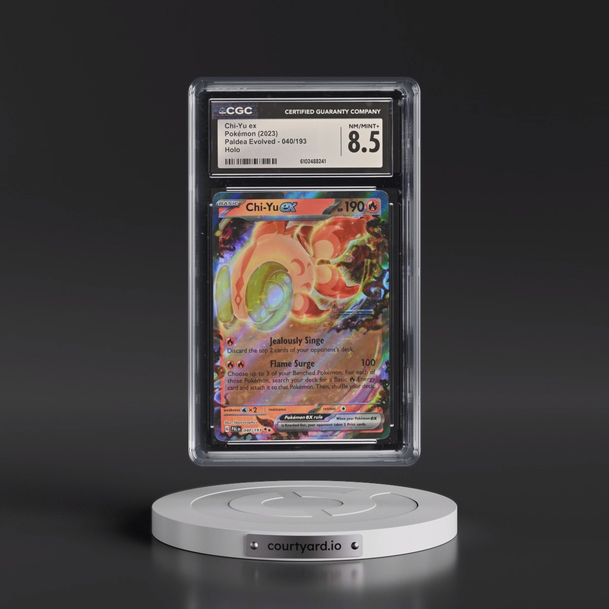 2023 Paldea Evolved - PAL EN #040/193 Chi-Yu ex - Holo (CGC 8.5 NM-MT+)