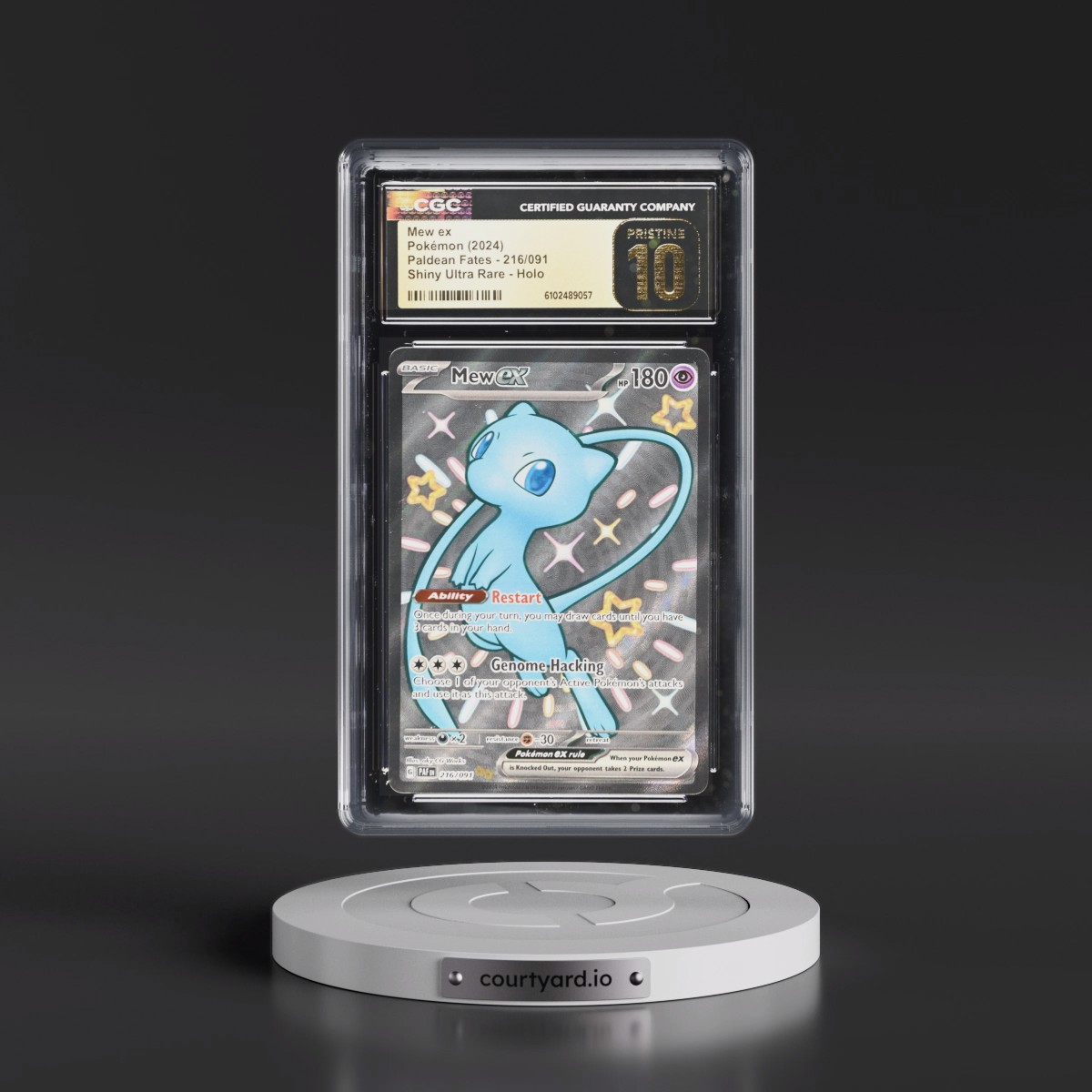 2024 Paldean Fates - PAF EN #216/091 Mew ex - Shiny Ultra Rare Holo (CGC 10 PRISTINE)