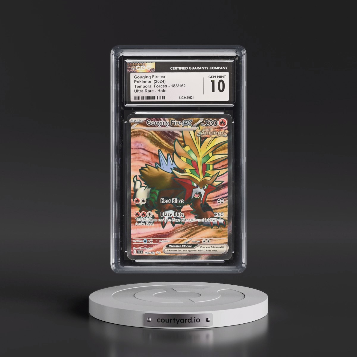 2023 Temporal Forces - TEF EN #188/162 Gouging Fire ex - Ultra Rare Holo (CGC 10 GEM MINT)