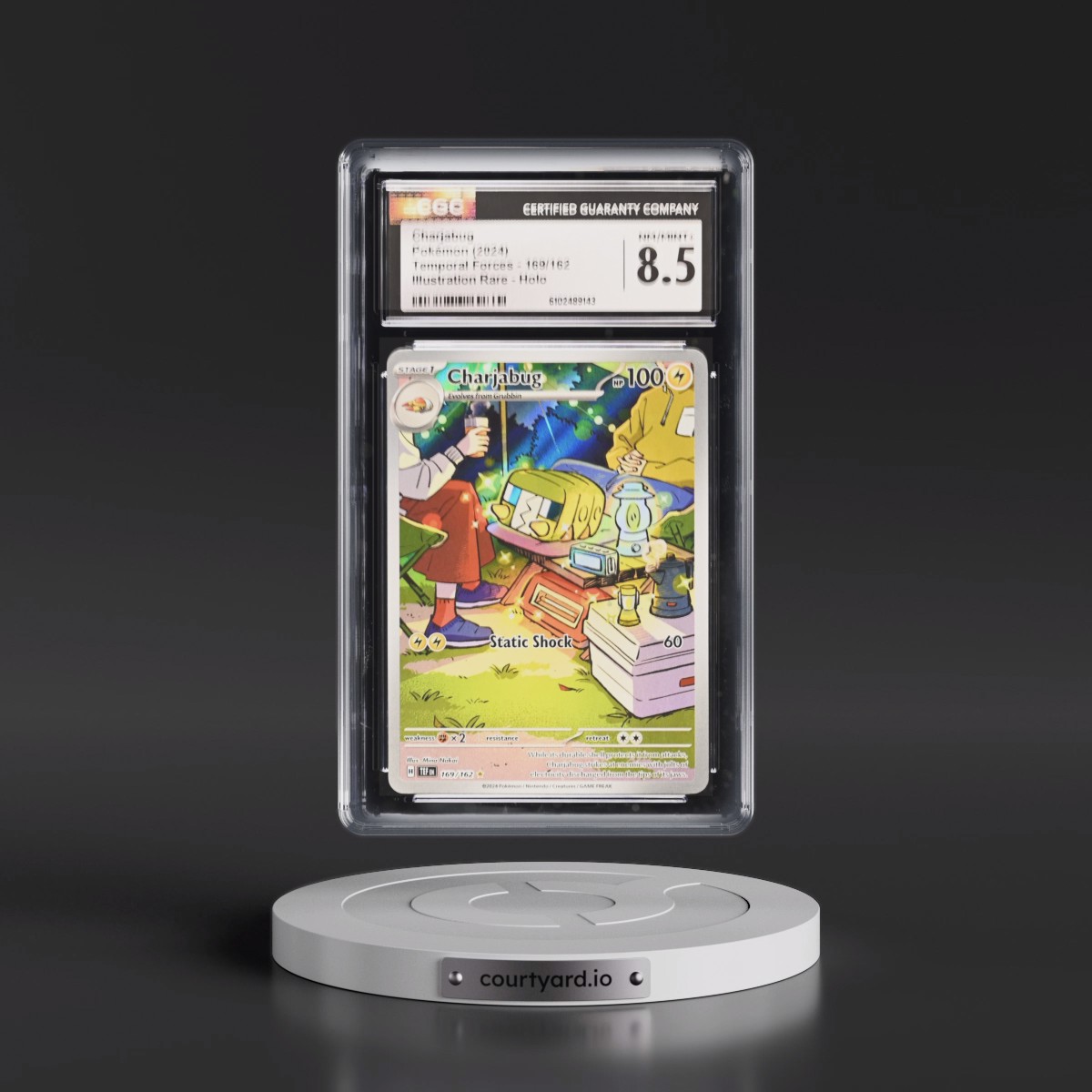2023 Temporal Forces - TEF EN #169/162 Charjabug - Illustration Rare Holo (CGC 8.5 NM-MT+)