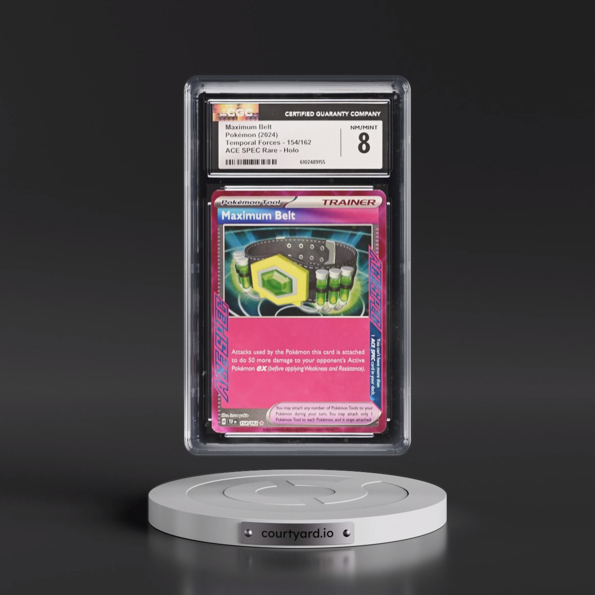 2023 Temporal Forces - TEF EN #154/162 Maximum Belt - ACE SPEC Rare Holo (CGC 8 NM-MT)