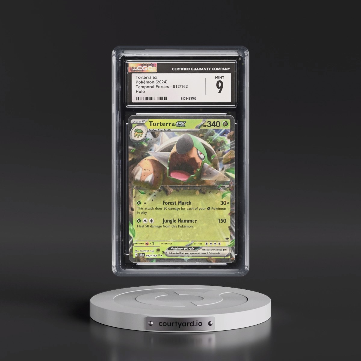 2024 Pokémon Tef EN-Temporal Forces #012 Torterra EX - Holo (CGC 9 MINT)