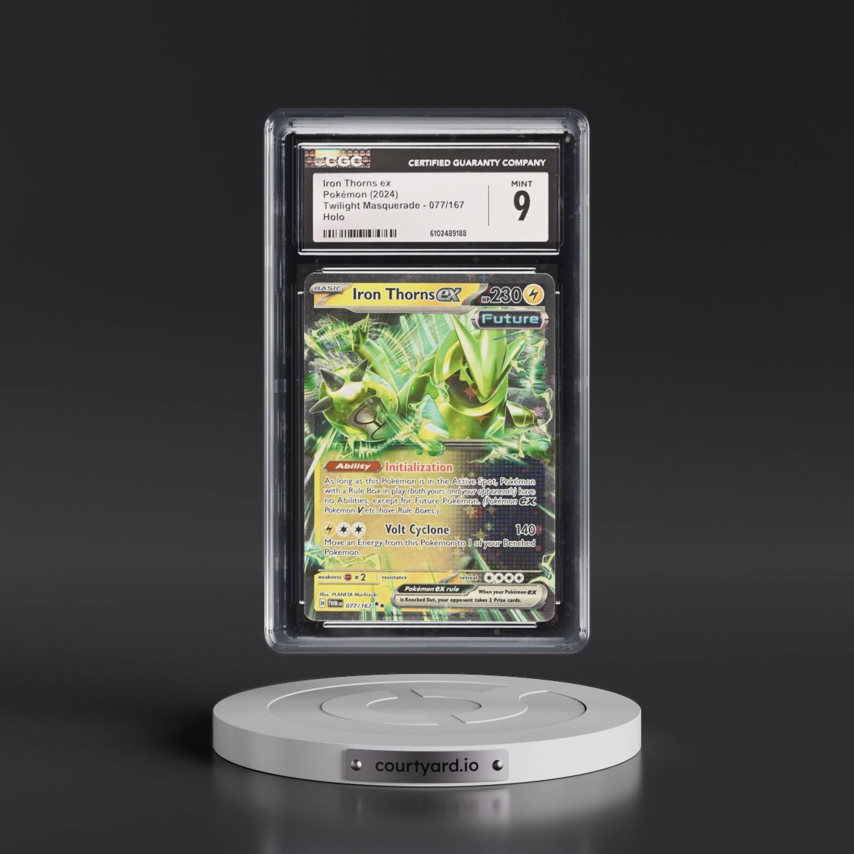 2024 Pokémon Twm EN-Twilight Masquerade #077 Iron Thorns EX - Holo (CGC 9 MINT)