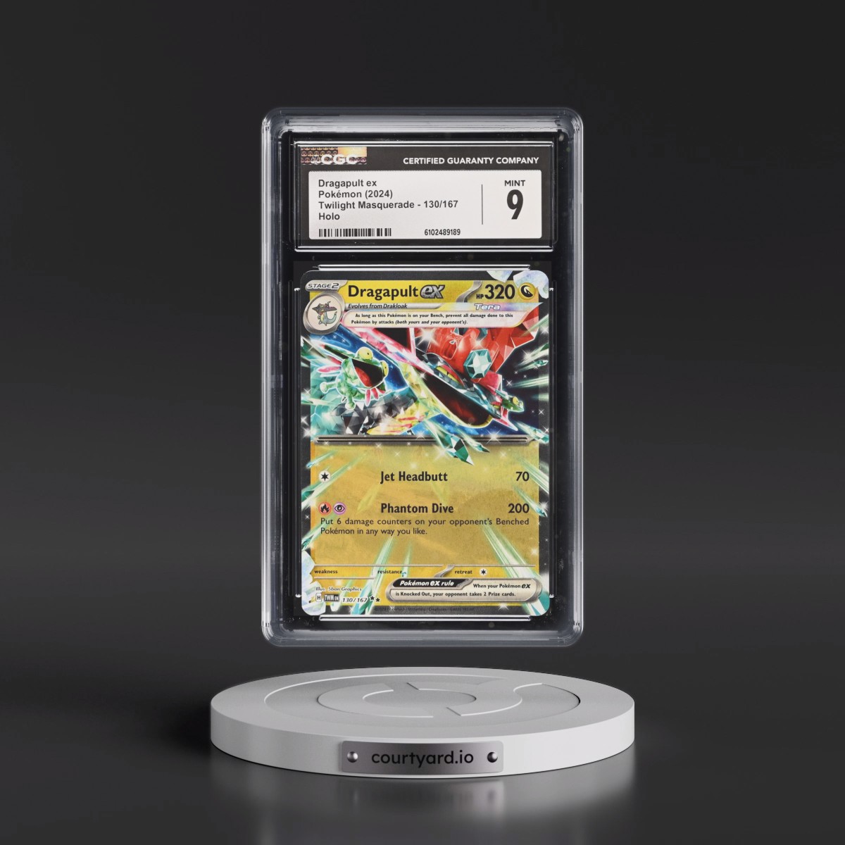 2024 Pokémon Twm EN-Twilight Masquerade #130 Dragapult EX - Holo (CGC 9 MINT)