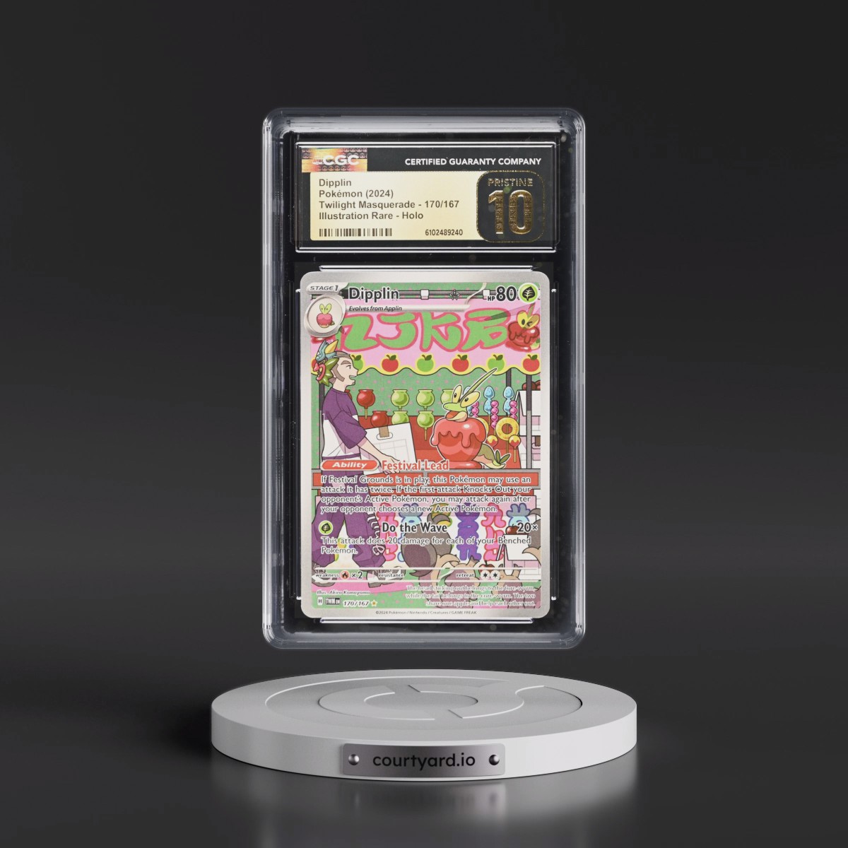 2024 Twilight Masquerade - TWM EN #170/167 Dipplin - Illustration Rare Holo (CGC 10 PRISTINE)