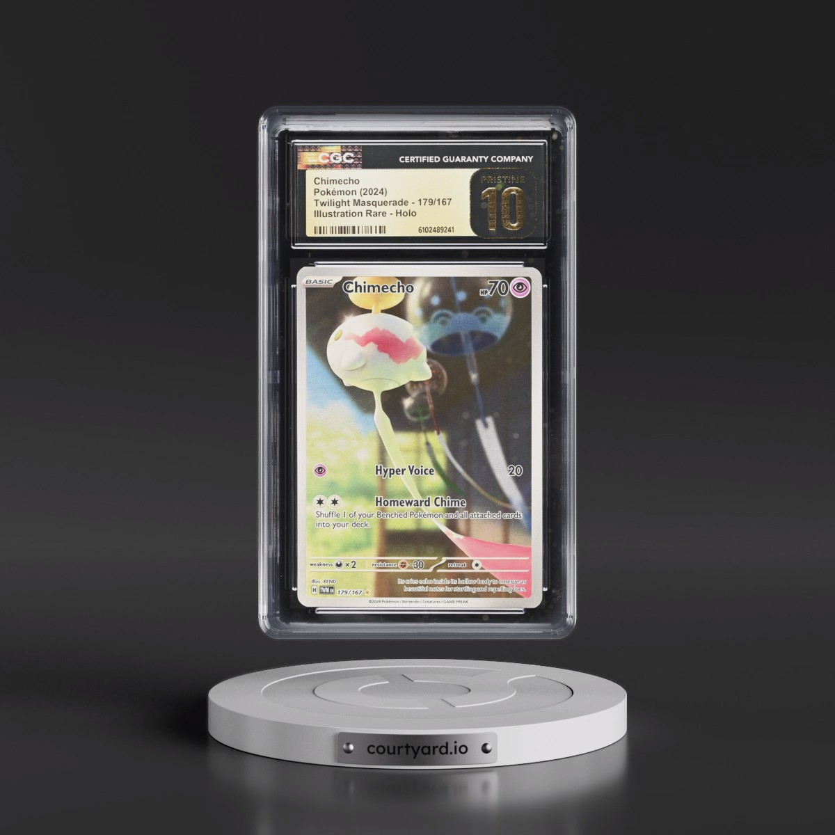2024 Pokémon Twm EN-Twilight Masquerade #179 Chimecho - Illustration Rare (CGC 10 PRISTINE)