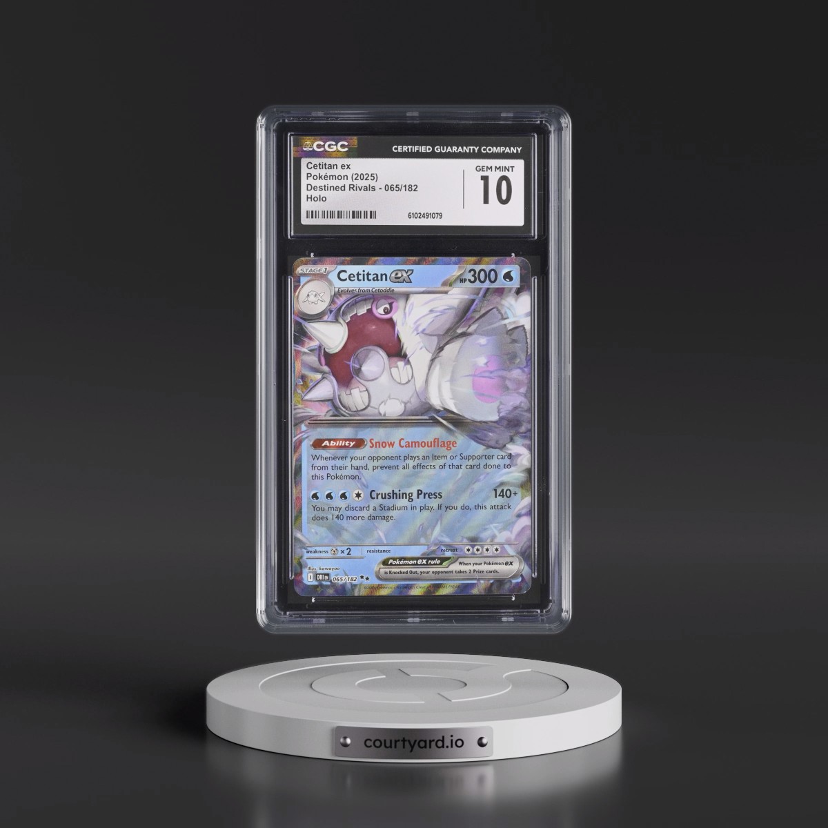 2025 Destined Rivals - DRI EN #065/182 Cetitan ex - Holo (CGC 10 GEM MINT)