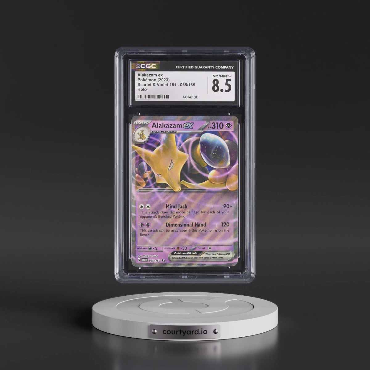 2023 Scarlet & Violet 151 - MEW EN #065/165 Alakazam ex - Holo (CGC 8.5 NM-MT+)