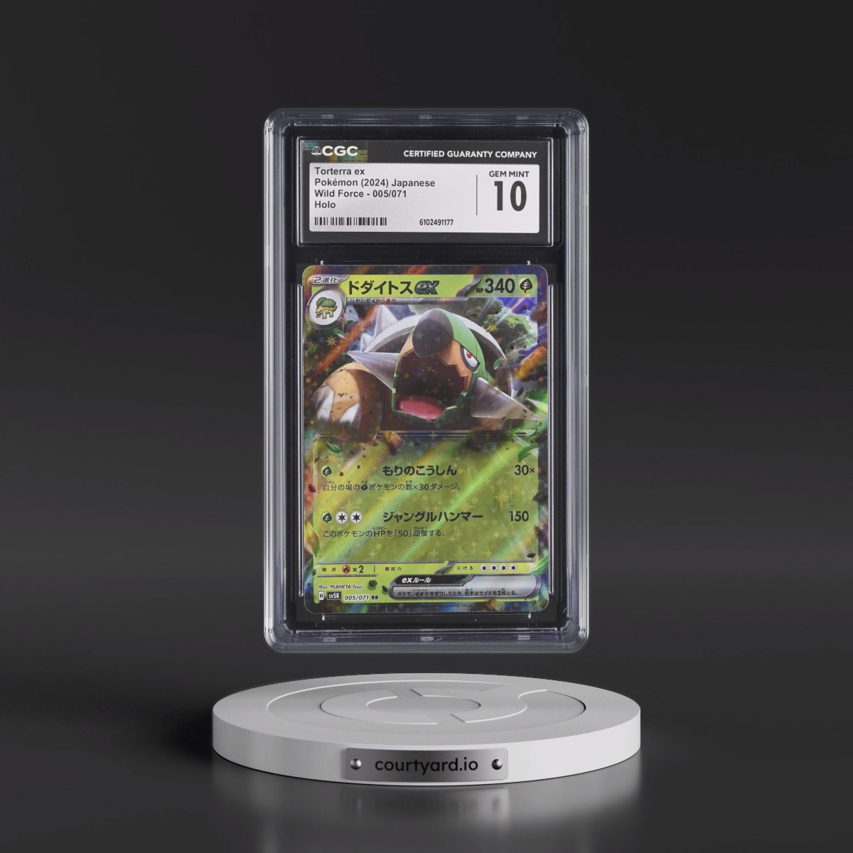 2024 Wild Force #005/071 Torterra ex - Holo (CGC 10 GEM MINT)