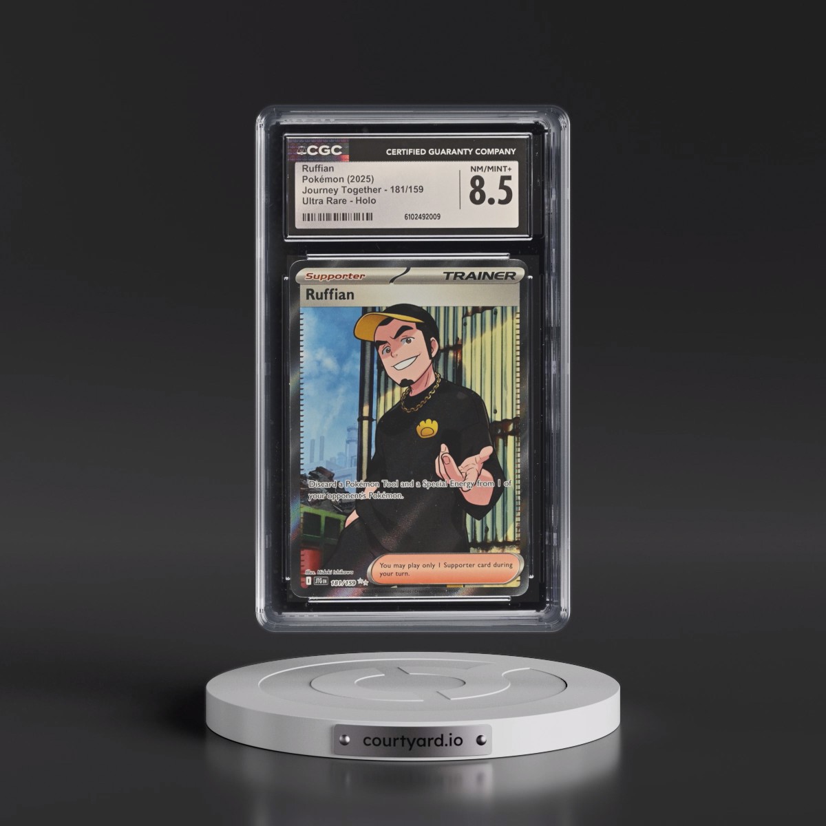 2025 Pokémon Jtg EN-Journey Together #181 Ruffian - Ultra Rare (CGC 8.5 NM-MT+)