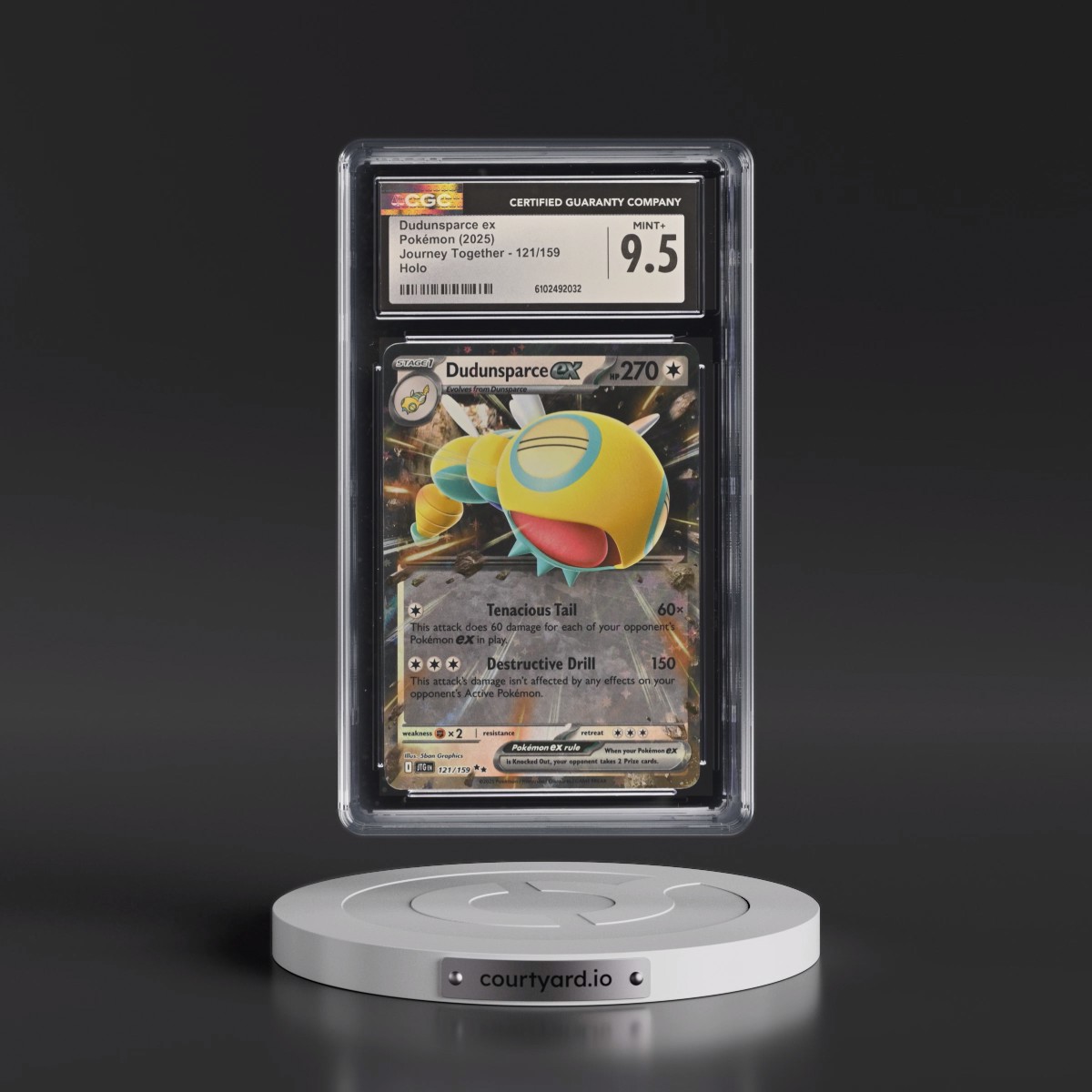 2025 Journey Together - JTG EN #121/159 Dudunsparce ex - Holo (CGC 9.5 MINT+)