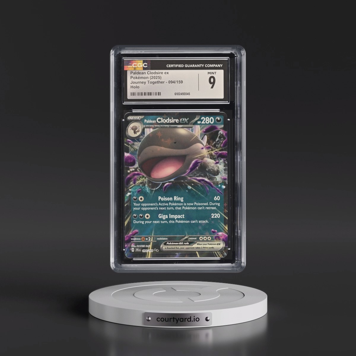 2025 Journey Together - JTG EN #094/159 Paldean Clodsire ex - Holo (CGC 9 MINT)