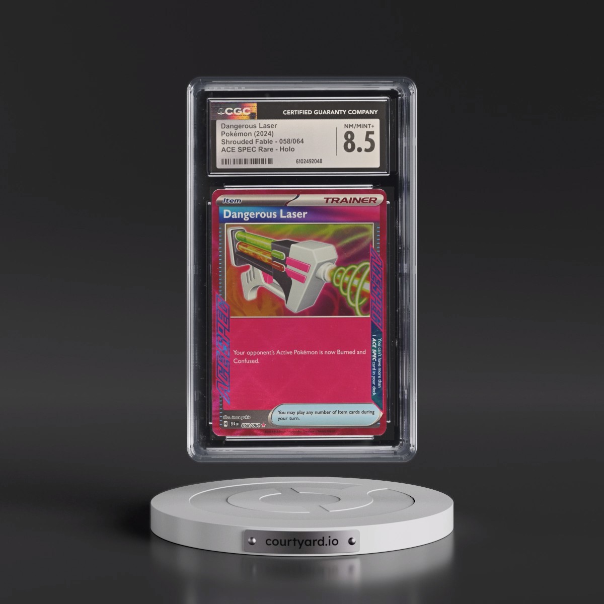 2024 Pokémon Sfa EN-Shrouded Fable #058 Dangerous Laser (CGC 8.5 NM-MT+)