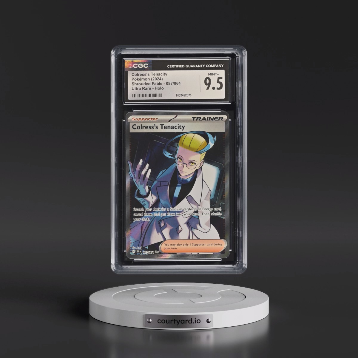 2024 Pokémon Sfa EN-Shrouded Fable #087 Colress's Tenacity - Ultra Rare (CGC 9.5 MINT+)