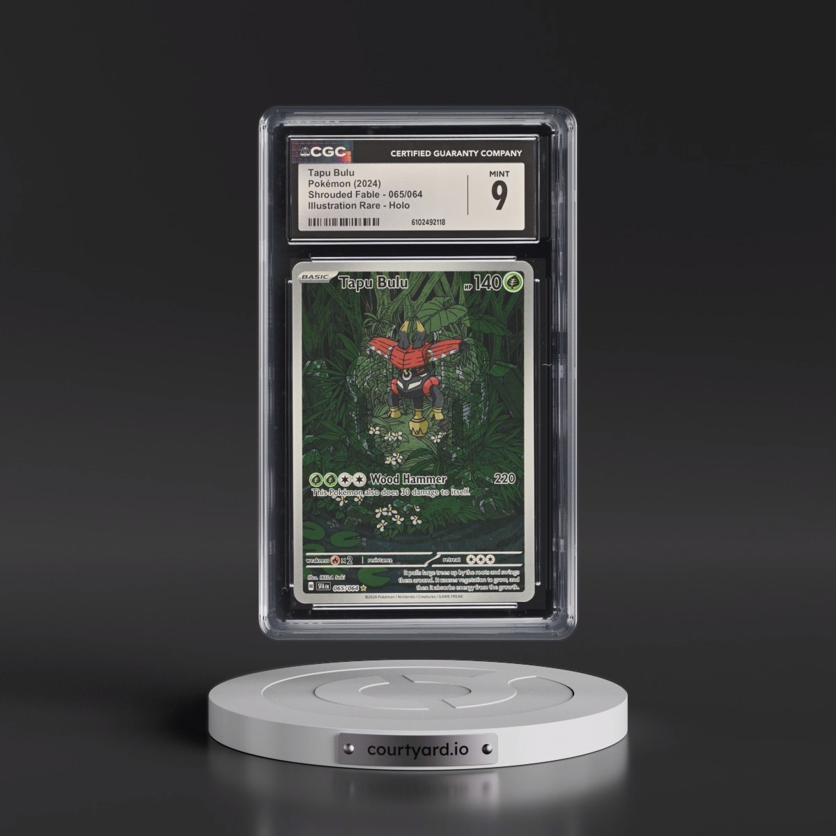 2024 Pokémon Sfa EN-Shrouded Fable #065 Tapu Bulu - Illustration Rare (CGC 9 MINT)