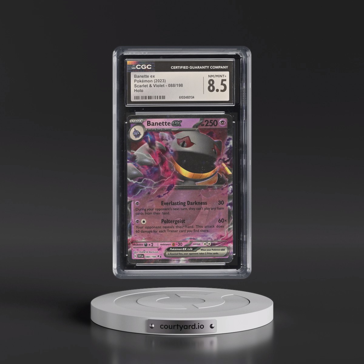 2023 Scarlet & Violet #088/198 Banette ex - Holo (CGC 8.5 NM-MT+)