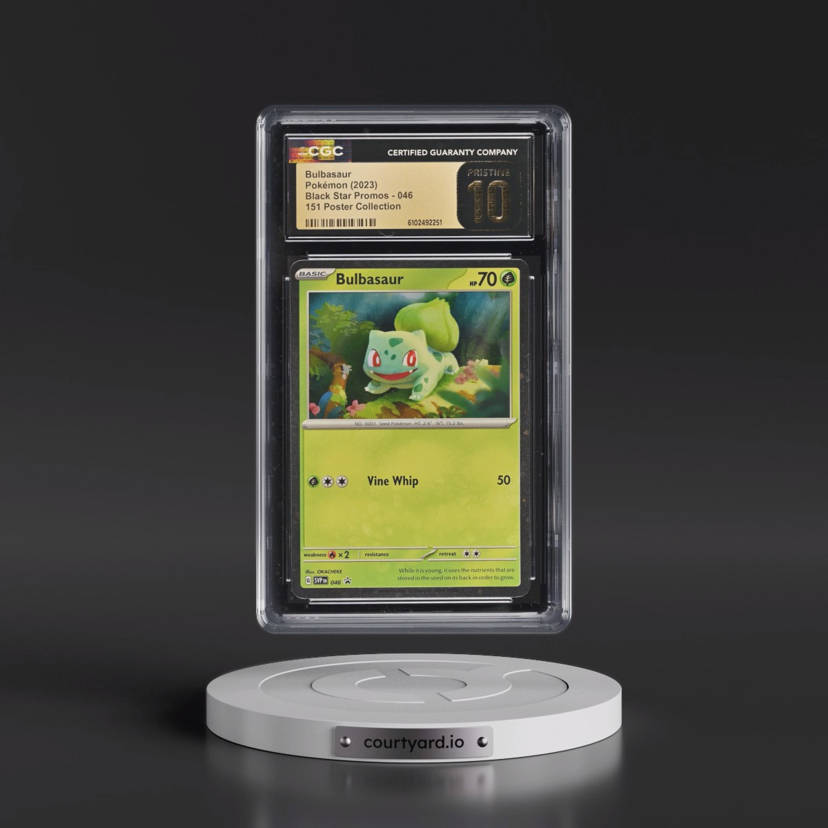 2023 Black Star Promos - Scarlet & Violet SVP EN #046 Bulbasaur - 151 Poster Collection (Cosmos Holo) (CGC 10 PRISTINE)