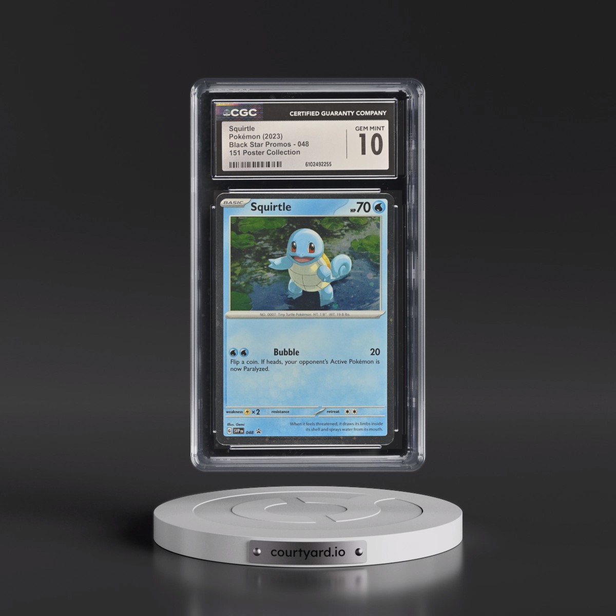 2023 Black Star Promos - Scarlet & Violet SVP EN #048 Squirtle - Cosmos Holo (CGC 10 GEM MINT)