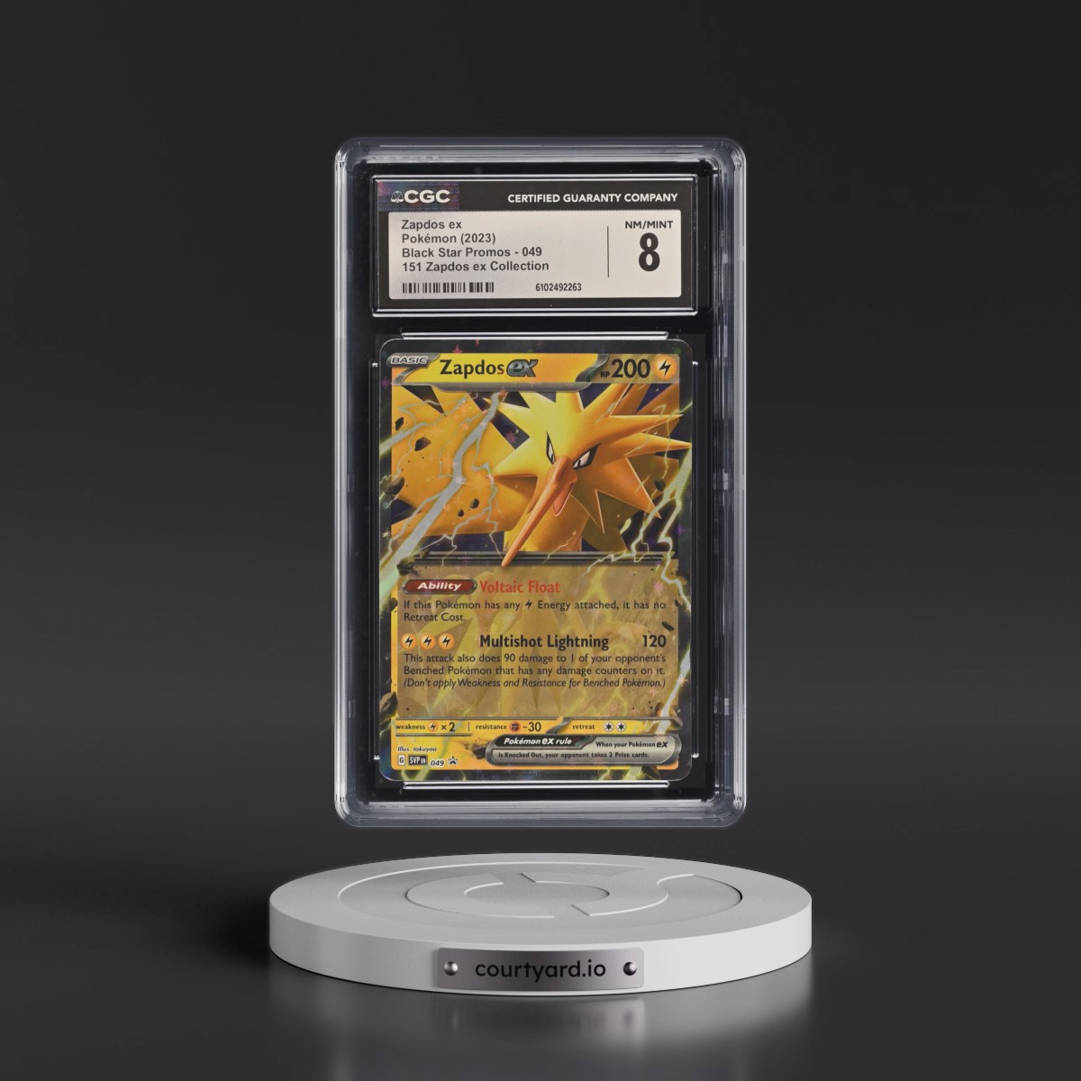 2023 Black Star Promos - Scarlet & Violet SVP EN #049 Zapdos ex - 151 ex Box-Zapdos ex Holo (CGC 8 NM-MT)