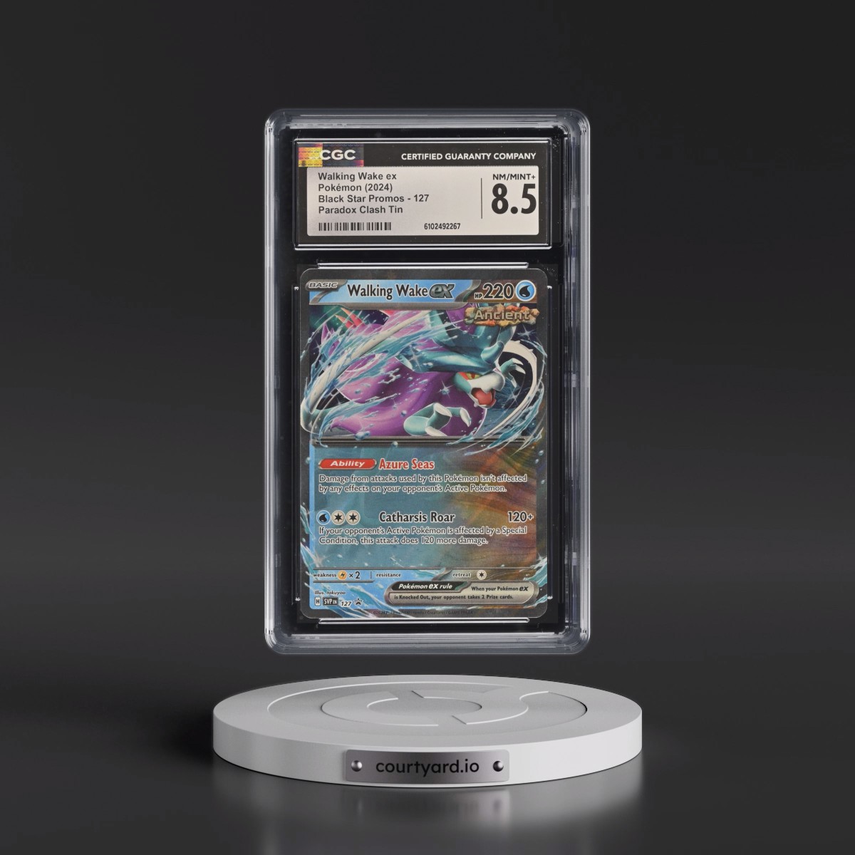 2023 Black Star Promos - Scarlet & Violet SVP EN #127 Walking Wake ex - Paradox Clash Tin (CGC 8.5 NM-MT+)