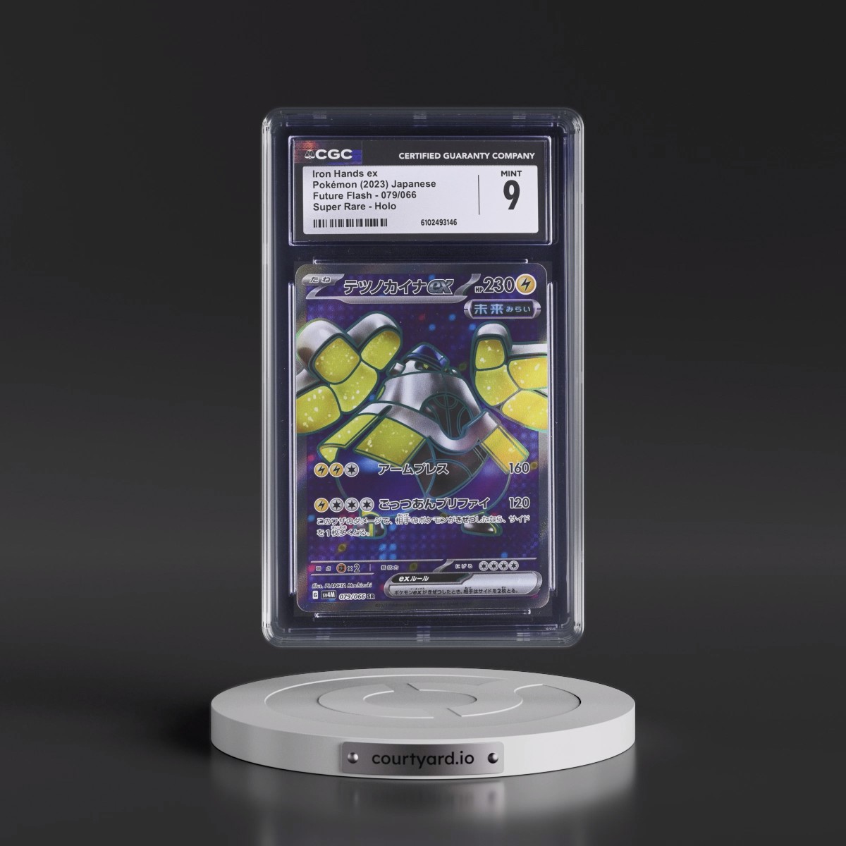 2023 Future Flash #079/066 Iron Hands ex - Super Rare Holo (CGC 9 MINT)
