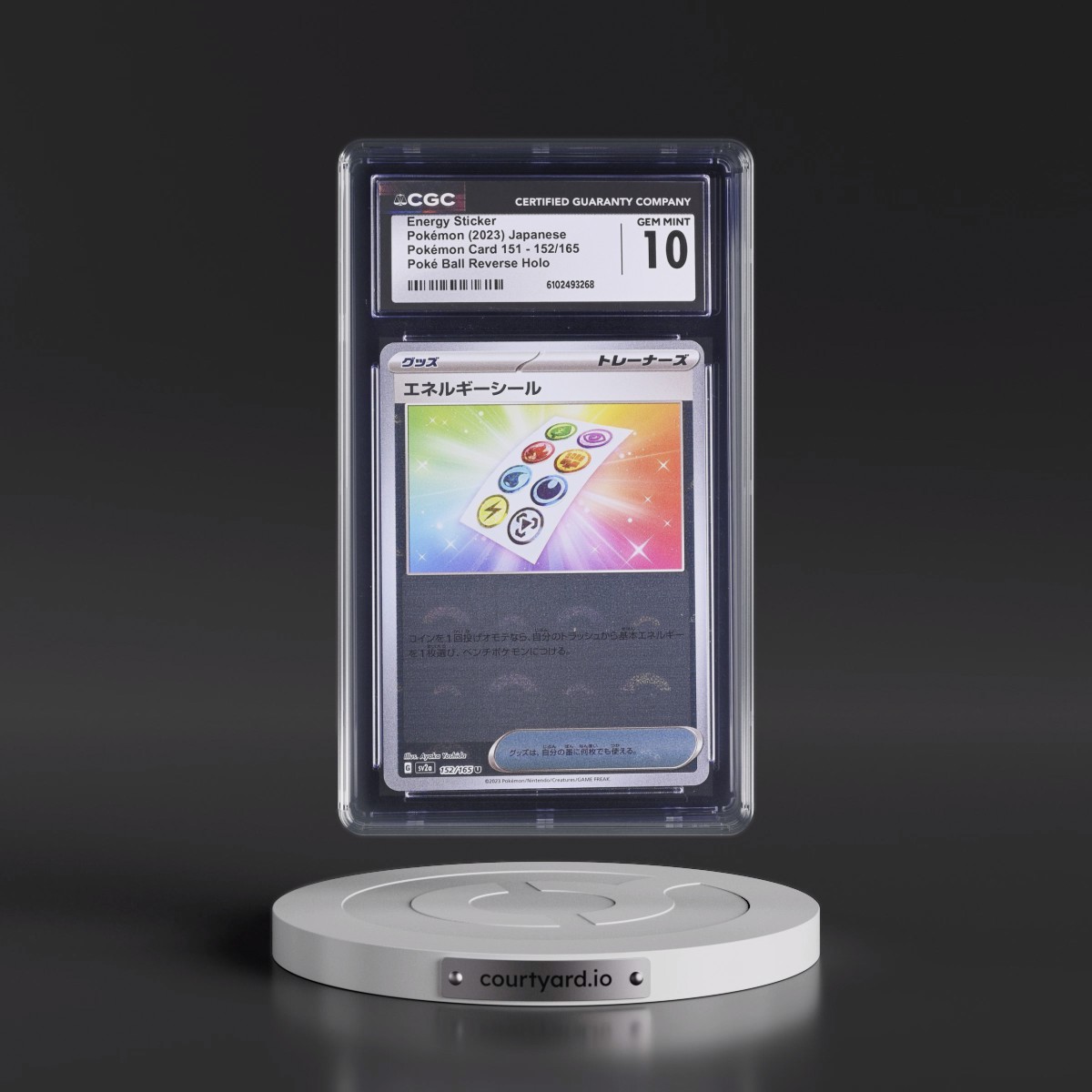 2023 Pokémon Sv2a-Pokémon 151 #152 Energy Sticker - Reverse Holo (CGC 10 GEM MINT)