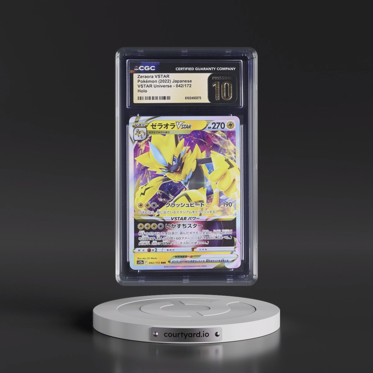 2022 VSTAR Universe #042/172 Zeraora VSTAR - Holo (CGC 10 PRISTINE)