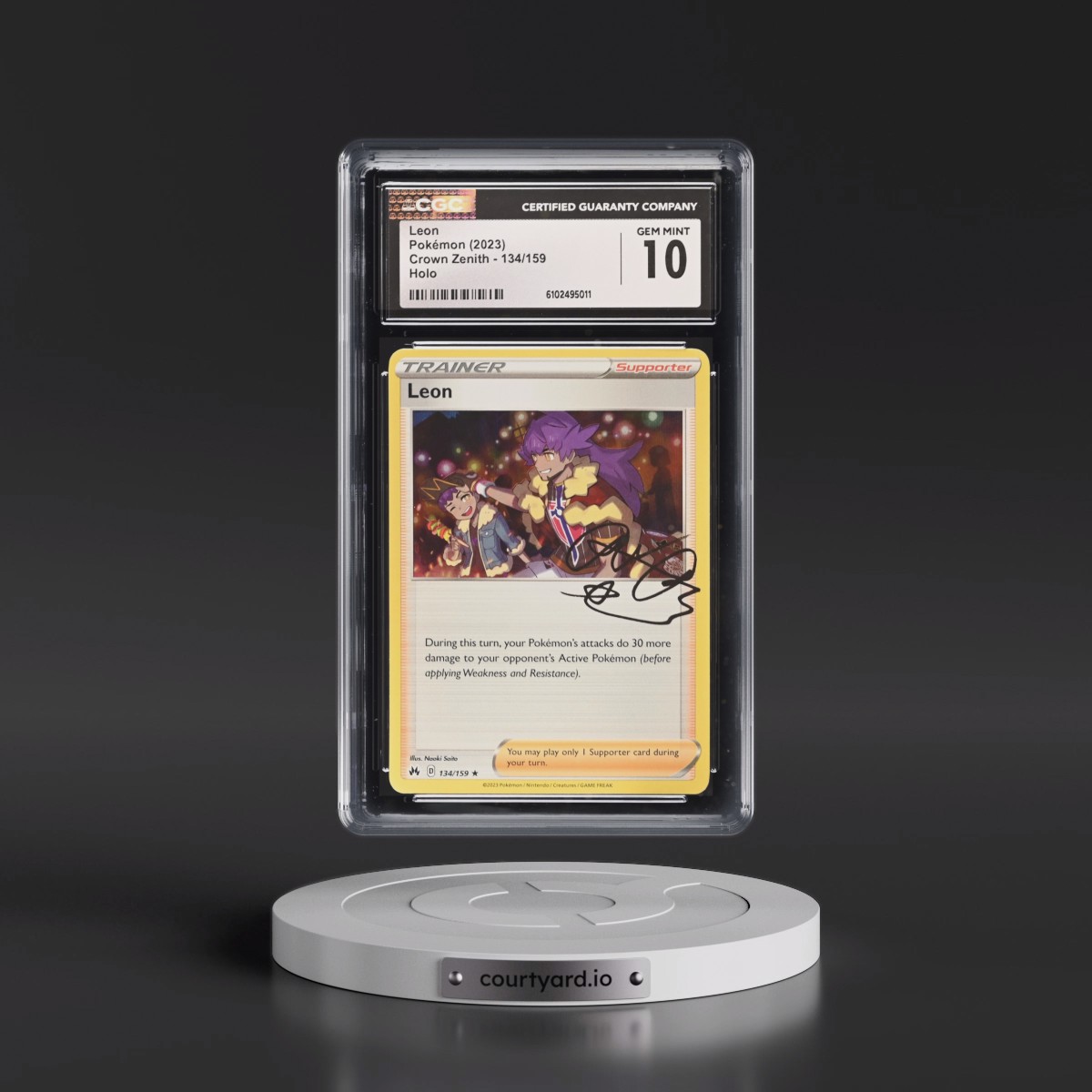 2023 Crown Zenith #134/159 Leon - Holo (CGC 10 GEM MINT)