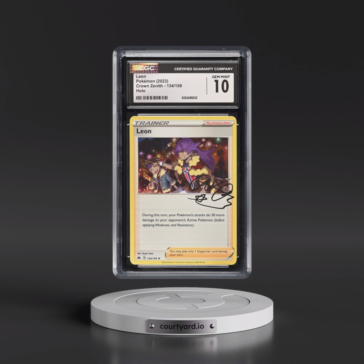 2023 Crown Zenith #134/159 Leon - Holo (CGC 10 GEM MINT)