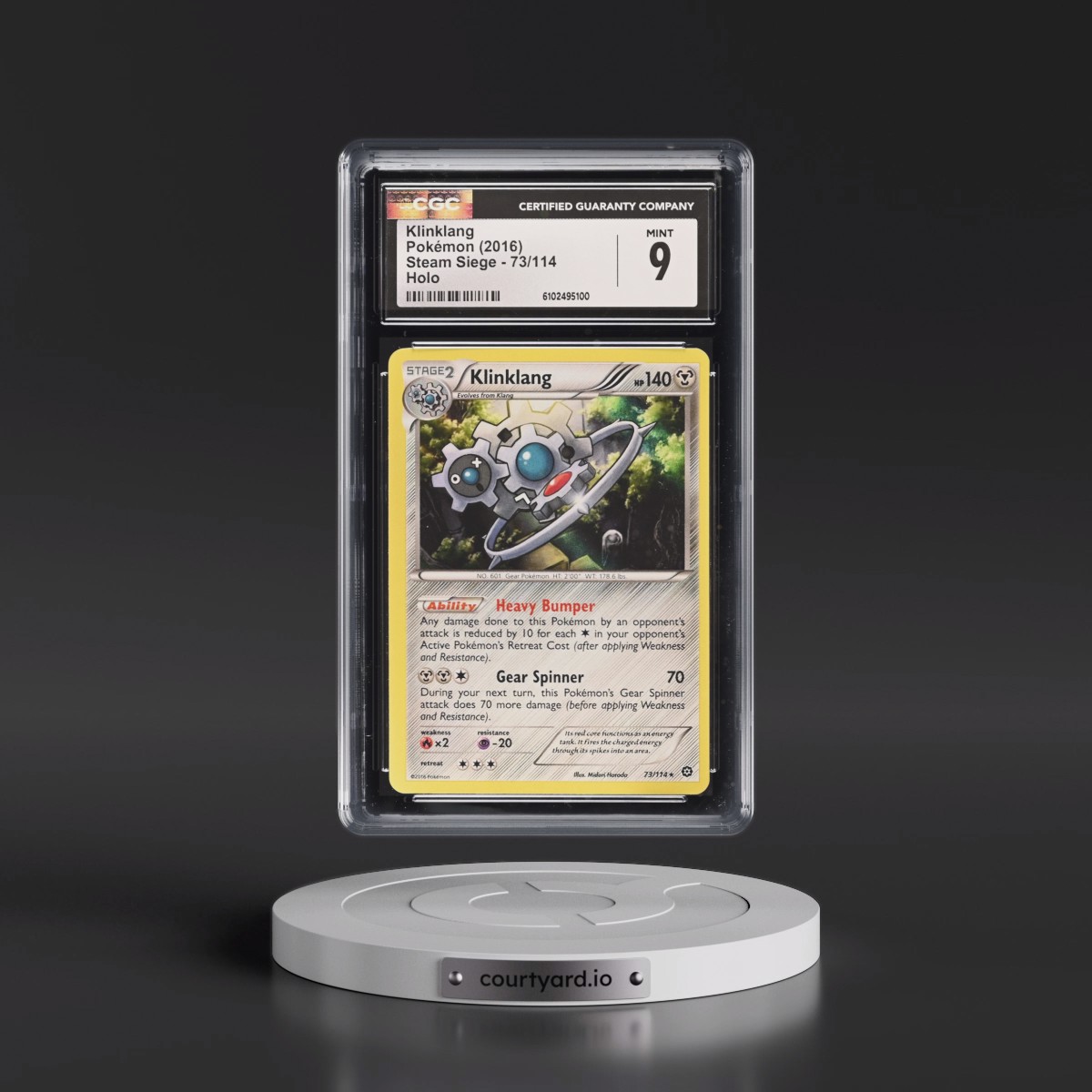 2016 Steam Siege #73/114 Klinklang - Holo (CGC 9 MINT)