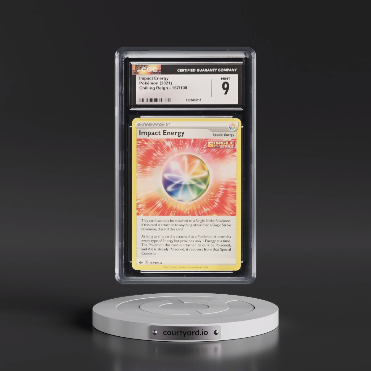2021 Chilling Reign #157/198 Impact Energy (CGC 9 MINT)